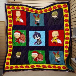 One Punch Superman Quilt V4  Quilt